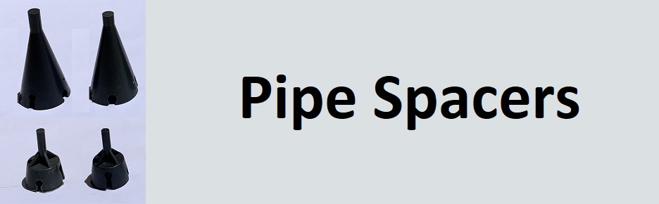 Precast concrete pipe spacers